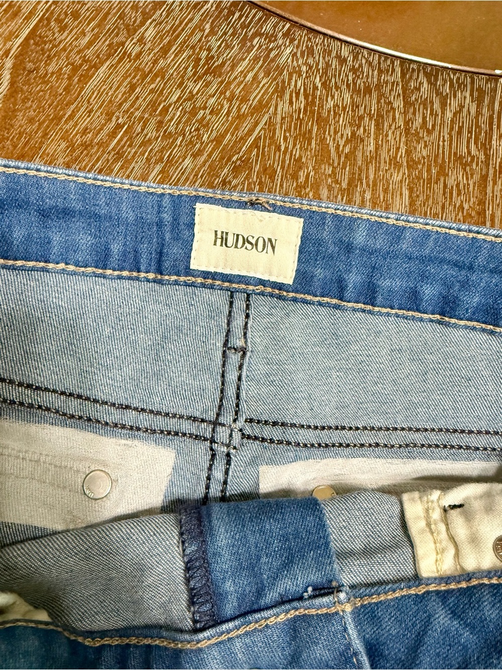 Hudson Jeans Light Blue Rolled Cuff Denim Shorts - Picture 4 of 5